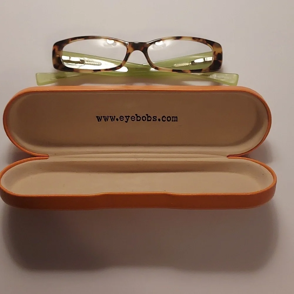 Eyebobs Reading Glasses Tortoiseshell And Green Co-Conspirator Readers